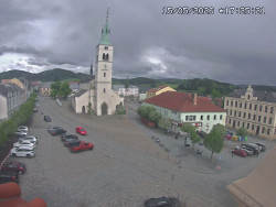 Náměstí, koste sv. Markéty