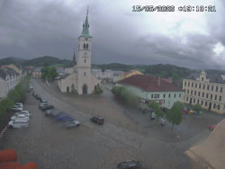 Náměstí, koste sv. Markéty
