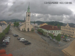 Náměstí, koste sv. Markéty