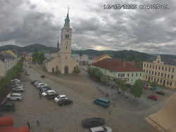 Náměstí, koste sv. Markéty