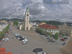Náměstí, koste sv. Markéty