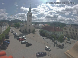 Náměstí, koste sv. Markéty