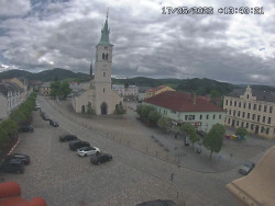 Náměstí, koste sv. Markéty