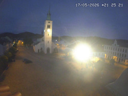 Náměstí, koste sv. Markéty