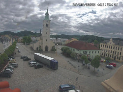 Náměstí, koste sv. Markéty
