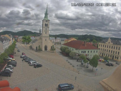 Náměstí, koste sv. Markéty