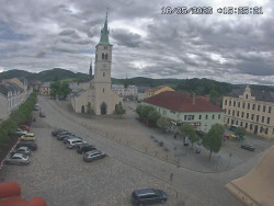 Náměstí, koste sv. Markéty