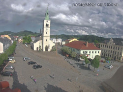 Náměstí, koste sv. Markéty