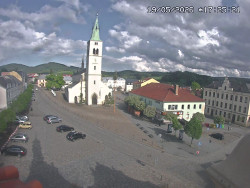 Náměstí, koste sv. Markéty