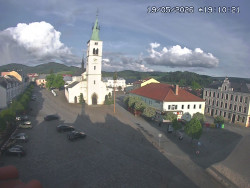 Náměstí, koste sv. Markéty