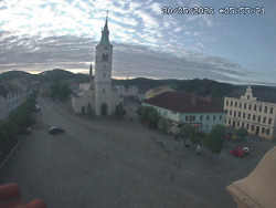 Náměstí, koste sv. Markéty