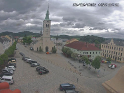 Náměstí, koste sv. Markéty
