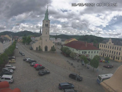 Náměstí, koste sv. Markéty