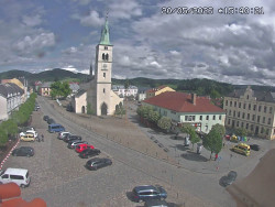 Náměstí, koste sv. Markéty