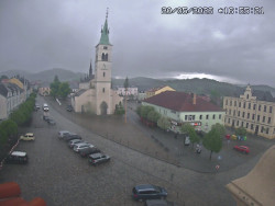 Náměstí, koste sv. Markéty
