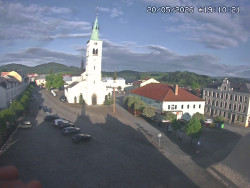 Náměstí, koste sv. Markéty