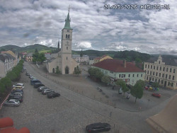 Náměstí, koste sv. Markéty