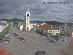 Náměstí, koste sv. Markéty