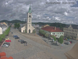 Náměstí, koste sv. Markéty