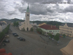 Náměstí, koste sv. Markéty