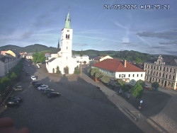 Náměstí, koste sv. Markéty