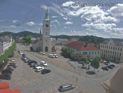 Náměstí, koste sv. Markéty