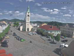 Náměstí, koste sv. Markéty