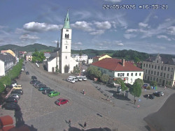 Náměstí, koste sv. Markéty