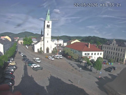 Náměstí, koste sv. Markéty