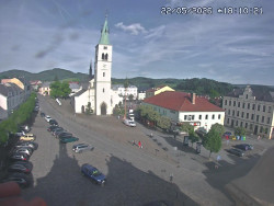 Náměstí, koste sv. Markéty