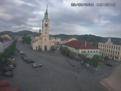 Náměstí, koste sv. Markéty