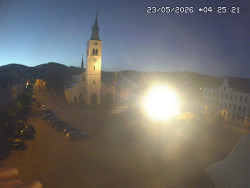 Náměstí, koste sv. Markéty