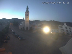Náměstí, koste sv. Markéty
