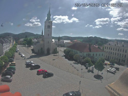 Náměstí, koste sv. Markéty