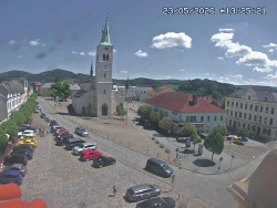 Náměstí, koste sv. Markéty