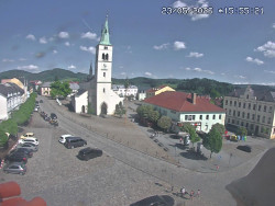 Náměstí, koste sv. Markéty