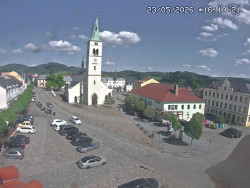 Náměstí, koste sv. Markéty