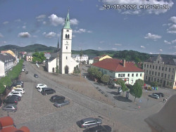 Náměstí, koste sv. Markéty