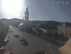 Náměstí, koste sv. Markéty