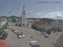 Náměstí, koste sv. Markéty