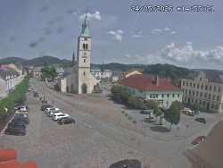 Náměstí, koste sv. Markéty
