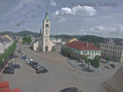 Náměstí, koste sv. Markéty