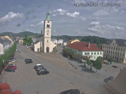Náměstí, koste sv. Markéty
