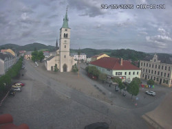 Náměstí, koste sv. Markéty