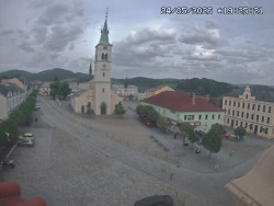 Náměstí, koste sv. Markéty