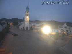 Náměstí, koste sv. Markéty