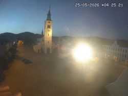 Náměstí, koste sv. Markéty