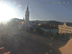 Náměstí, koste sv. Markéty