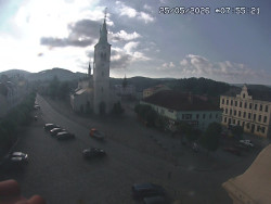 Náměstí, koste sv. Markéty