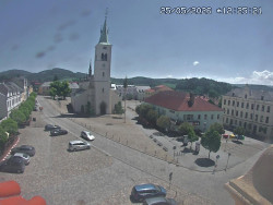 Náměstí, koste sv. Markéty